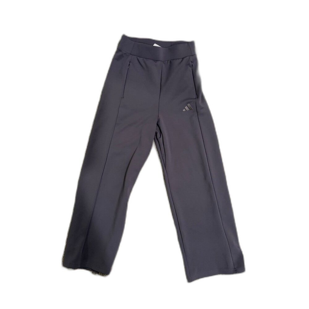 Adidas Z.N.E. Premium Wide-Leg Pintuck Pants, Charcoal Gray, Size Small